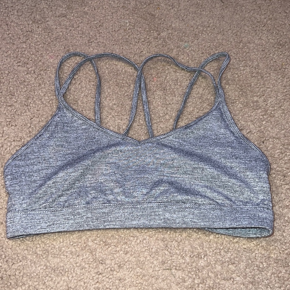 Grey Fabletics Sports Bra